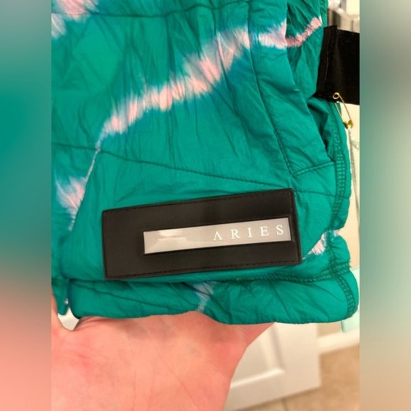 SOLD Aries Pink and Green Tie dye Vest - Picture 4 of 5